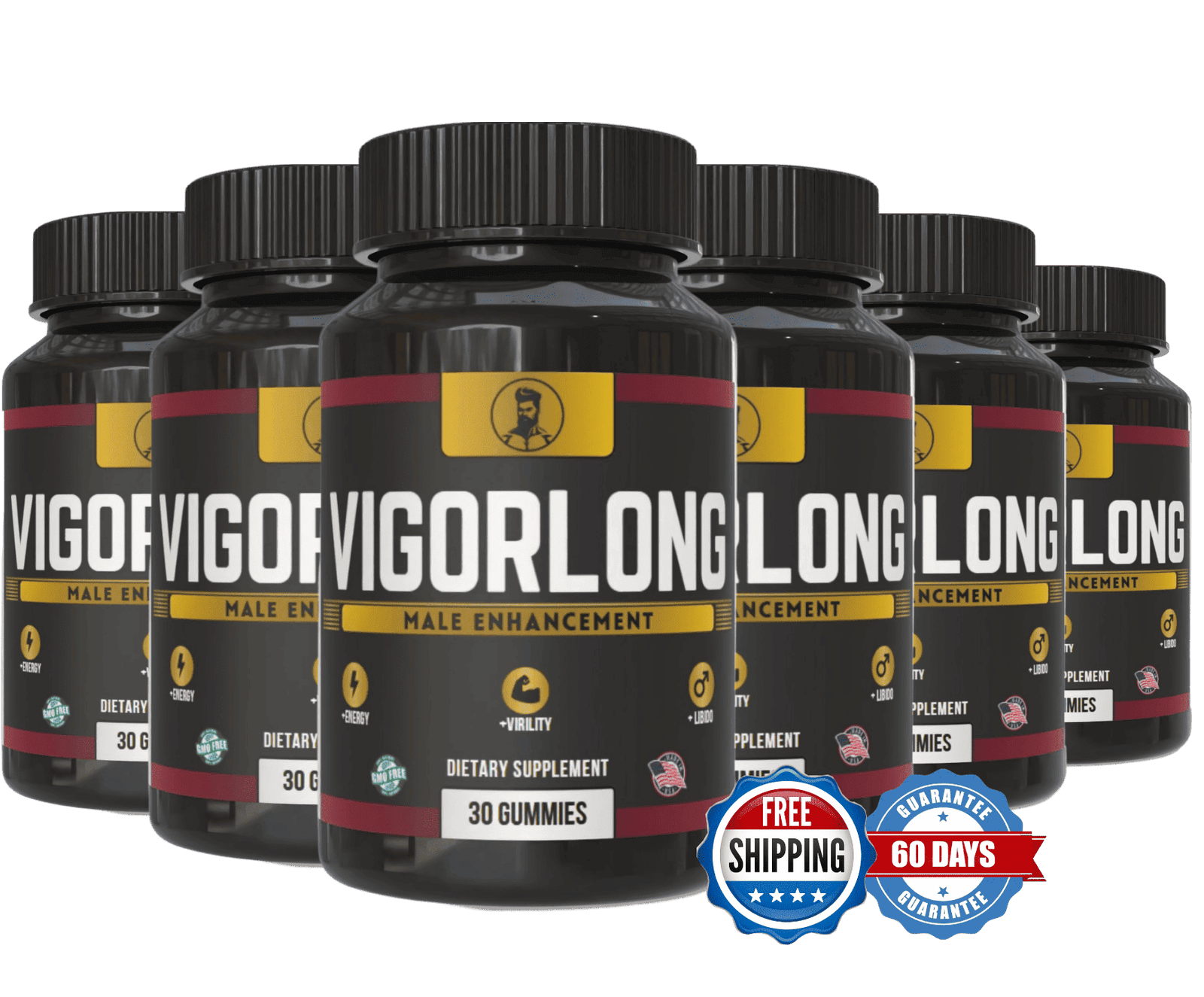 VigorLong Gummies bottle set – front view