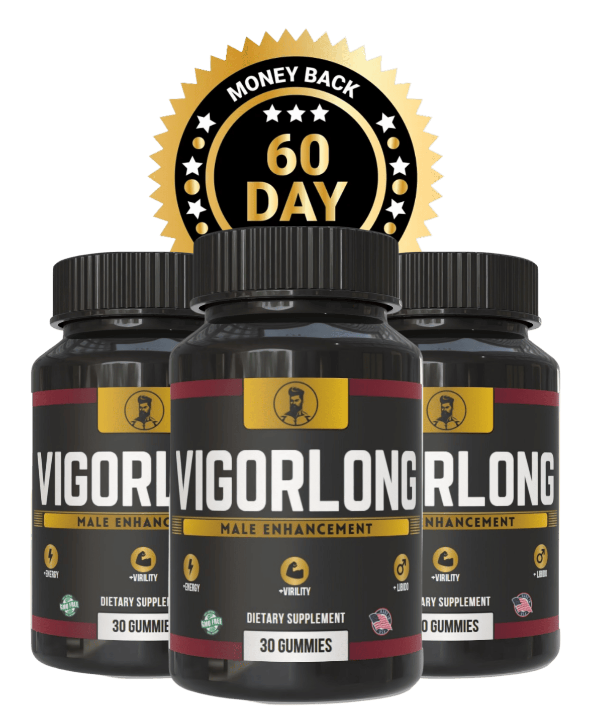60-Day Satisfaction Guarantee badge for VigorLong